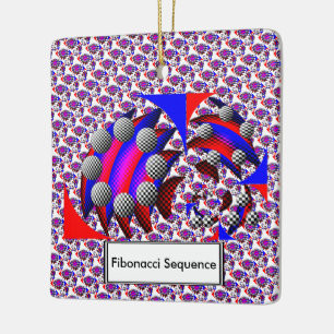 Fibonacci 'Fish Chequered' by Kenneth Yoncich Ceramic Tree Decoration