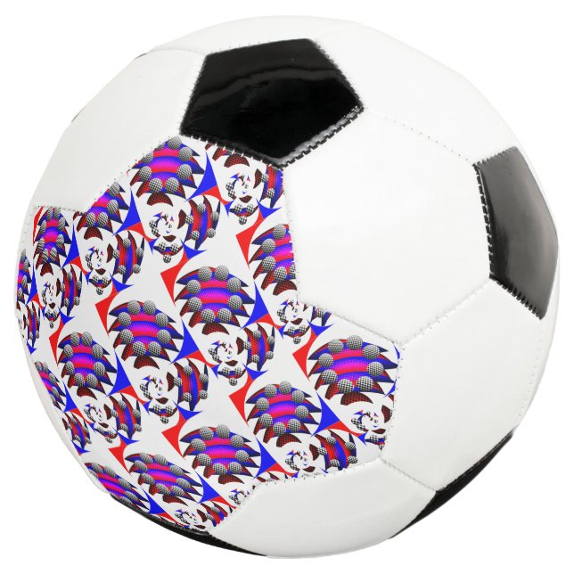Fibonacci 'Fish Chequered' by Kenneth Yoncich Soccer Ball (Three Quarter)