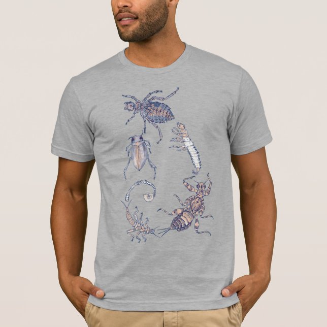 Fibonacci Fresh Water Bug Spiral T-Shirt (Front)
