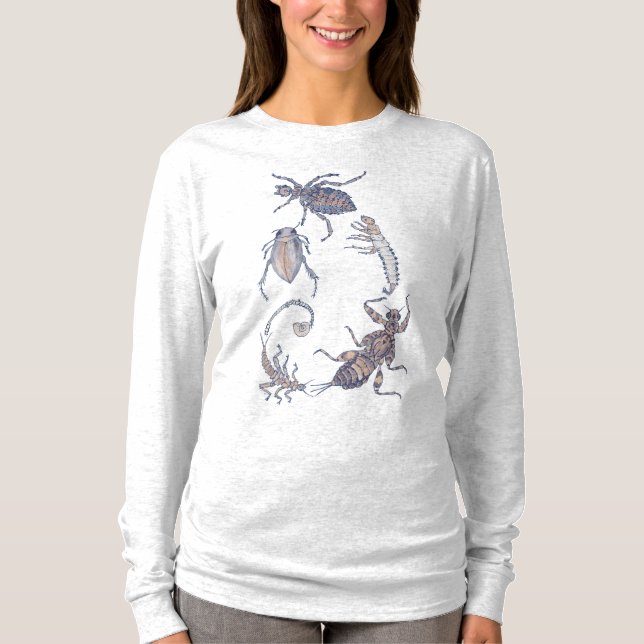 Fibonacci Fresh Water Bug Spiral T-Shirt (Front)