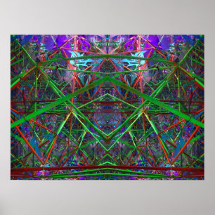 Fibonacci Geometric Space Poster