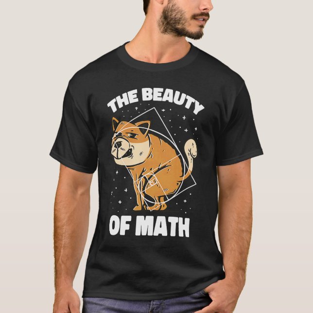 Fibonacci Golden Ratio Dog For Math T-Shirt (Front)