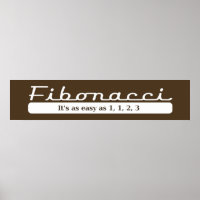 Fibonacci. It's as easy as 1, 1, 2, 3 - Poster