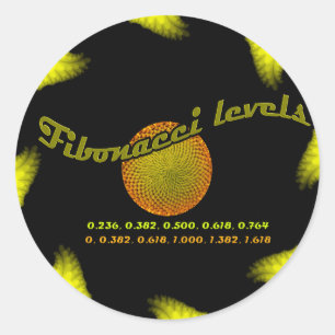 Fibonacci numbers for trading classic round sticker