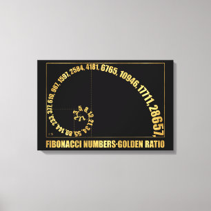 Fibonacci Numbers, Golden Ratio Canvas Print