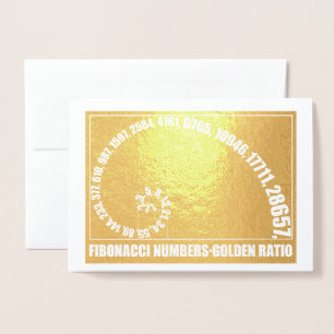 Fibonacci Numbers,  Golden Ratio Foil Card