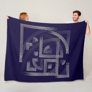 Fibonacci puzzle fleece blanket