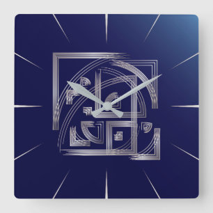 Fibonacci puzzle square wall clock