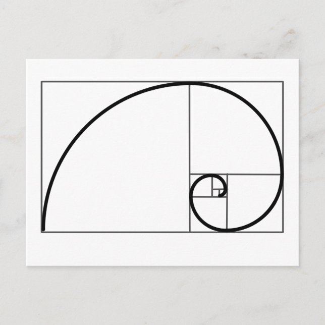 Fibonacci Ratio Postcard (Front)