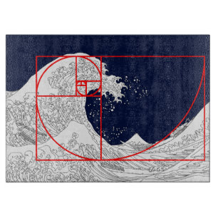 Fibonacci Sequence and The Great Wave Cutting Board