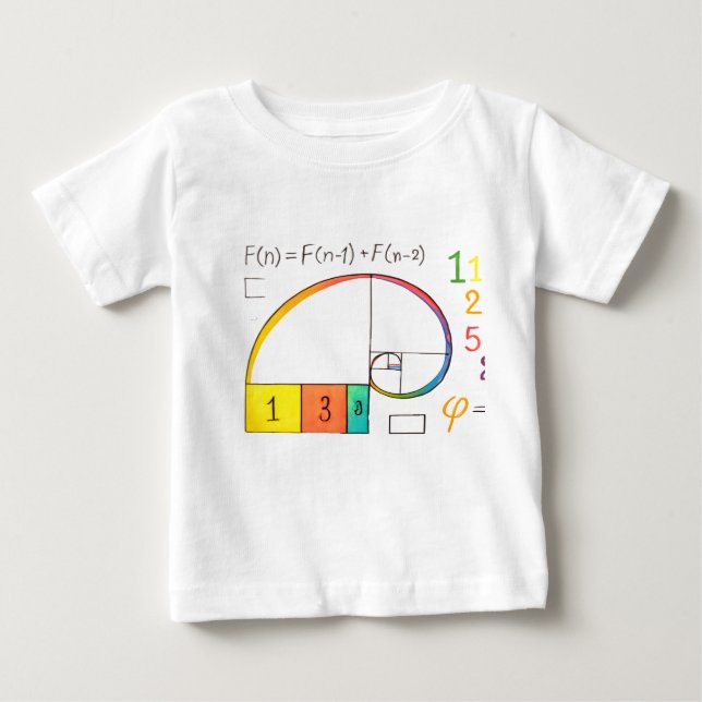 Fibonacci Sequence & Golden Ratio Math T-Shirt (Front)