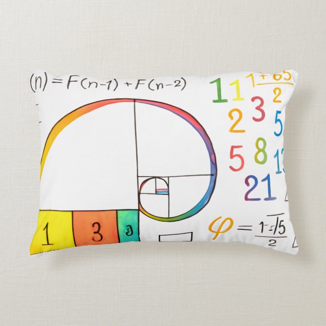 Fibonacci Sequence Math Pillow (Front)