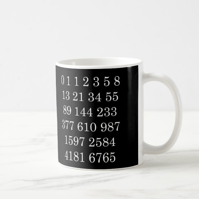 Fibonacci Sequence Mug Custom Fibonacci Mug Math (Right)