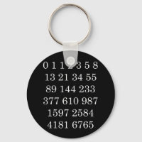 Fibonacci sequence numbers key-chain Math Geek