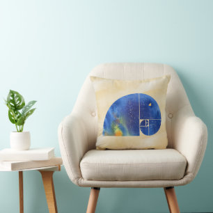 Fibonacci Spiral Elephant - Golden Ratio 1 Cushion