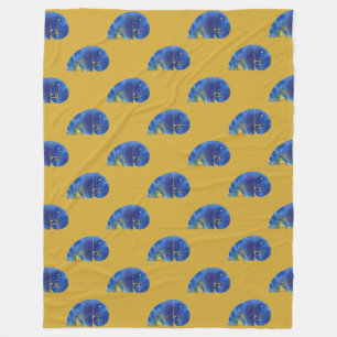 Fibonacci Spiral Elephant - Golden Ratio 1 Fleece Blanket