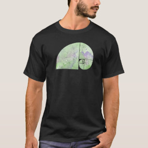 Fibonacci Spiral Elephant  Golden Ratio  grungy 3  T-Shirt