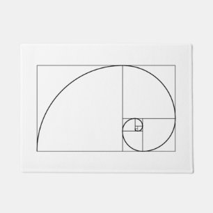 Fibonacci Spiral Golden Ratio Doormat