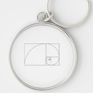 Fibonacci Spiral Key Ring