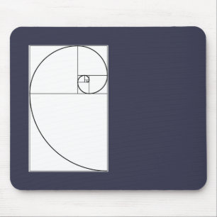 Fibonacci spiral mousepad