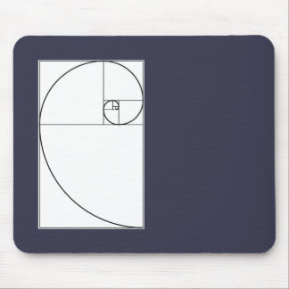 Fibonacci spiral mousepad