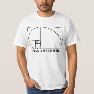 Fibonacci Spiral - Number Sequence 1 T-Shirt
