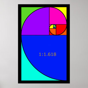 Fibonacci Spiral Poster