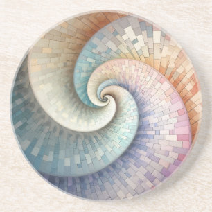 Fibonacci Spiral Sandstone Coaster