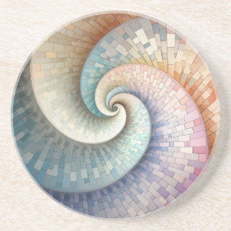 Fibonacci Spiral Sandstone Coaster