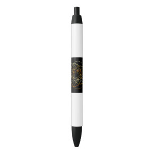 Fibonacci Spiral- The sacred geometry Black Ink Pen