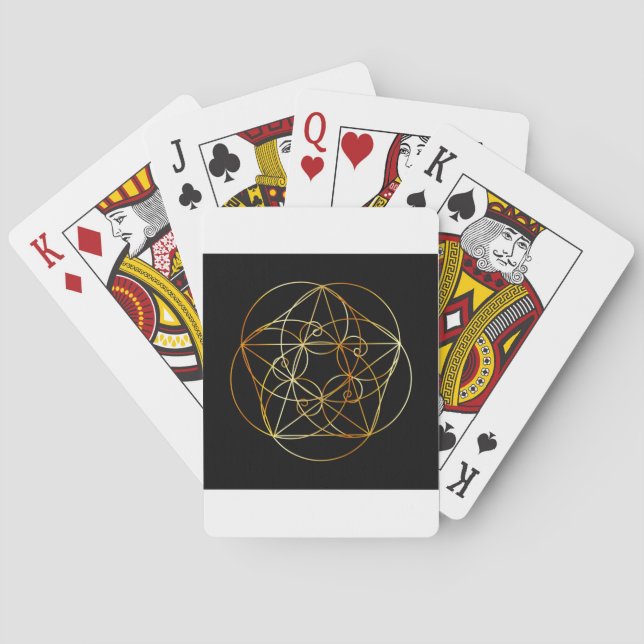 Fibonacci Spiral- The sacred geometry Playing Cards (Back)