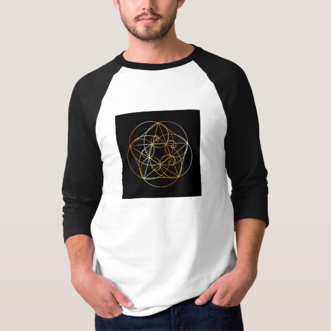 Fibonacci Spiral- The sacred geometry T-Shirt (Front)