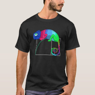 Fibonacci Tag Golden Ratio Math Chameleon Maths te T-Shirt