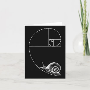Fibonacci With Snail Mathematics Math Teacher Geom Card