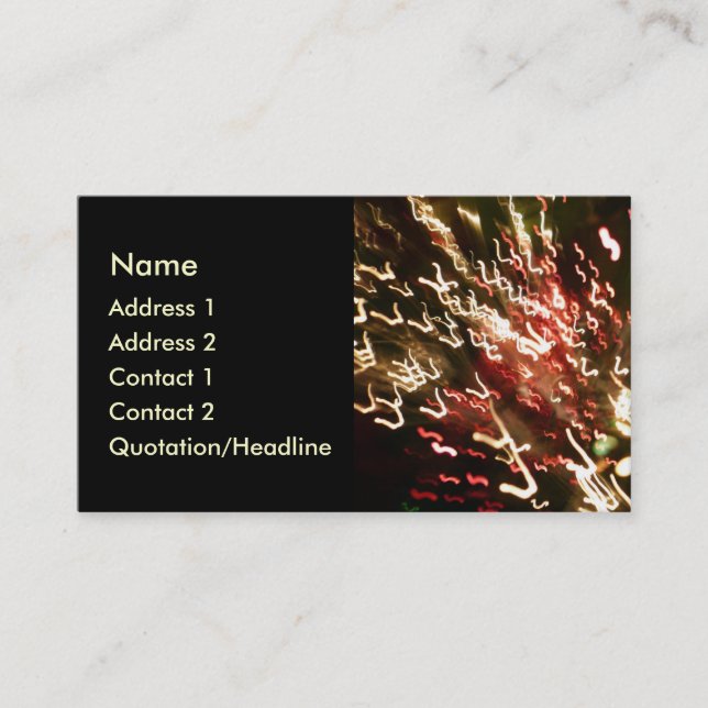 Fibre Optic Fun - 02 Business Card (Front)
