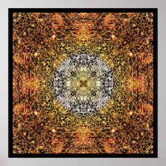 Fibres of Light Mandala Poster