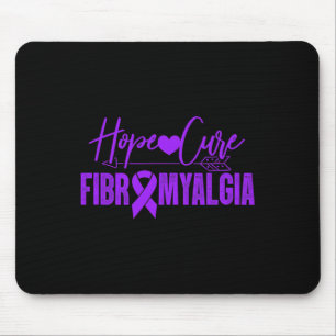 Fibro Awareness Hope Cure Fibromyalgia Purple Ribb Mouse Pad