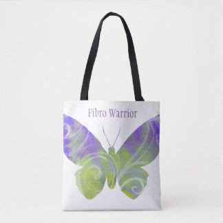Fibro Butterfly Tote With Black Handles