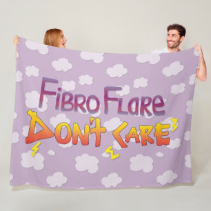 Fibro Flare Don't Care Fleece Blanket