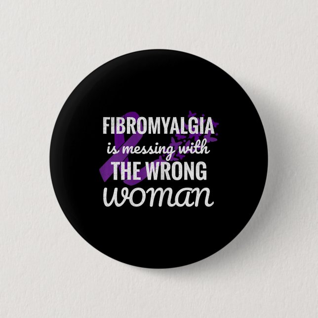 Fibro Warrior 1  6 Cm Round Badge (Front)