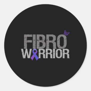 Fibro Warrior - Fibromyalgia Awareness  Classic Round Sticker