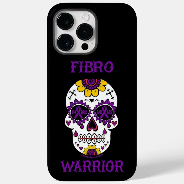FIBRO WARRIOR sugar skull Case-Mate iPhone Case (Back)
