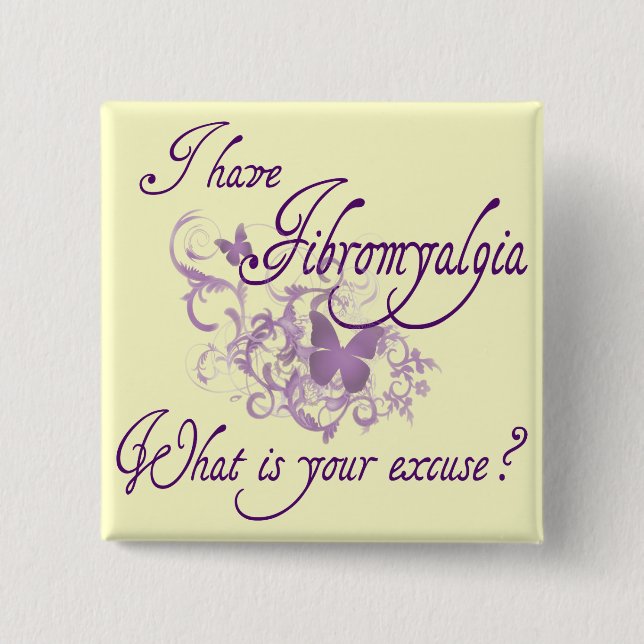 Fibromyalgia 15 Cm Square Badge (Front)
