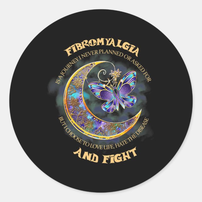 - Fibromyalgia Awareness 19  Classic Round Sticker (Front)