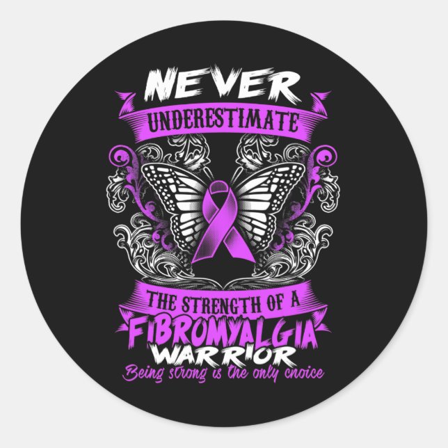 Fibromyalgia Awareness  2016 Classic Round Sticker (Front)