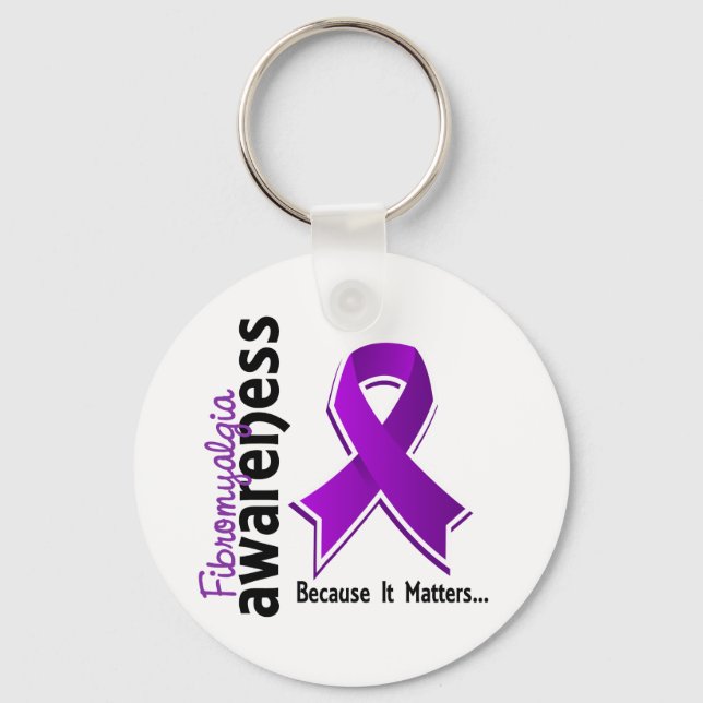 Fibromyalgia Awareness 5 Key Ring (Front)