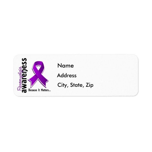 Fibromyalgia Awareness 5 Return Address Label (Front)