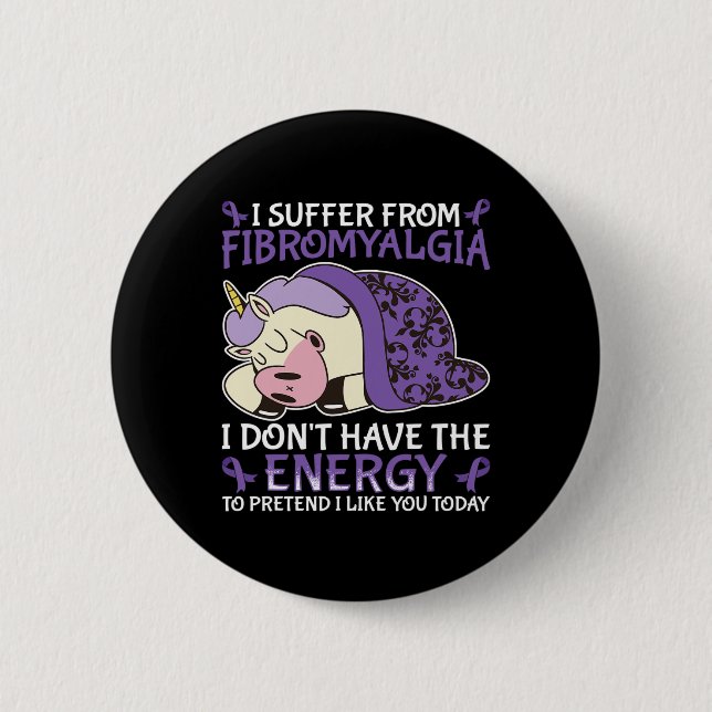 Fibromyalgia Awareness  6 Cm Round Badge (Front)