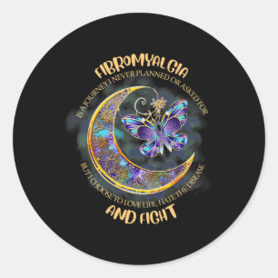 - Fibromyalgia Awareness 8  Classic Round Sticker