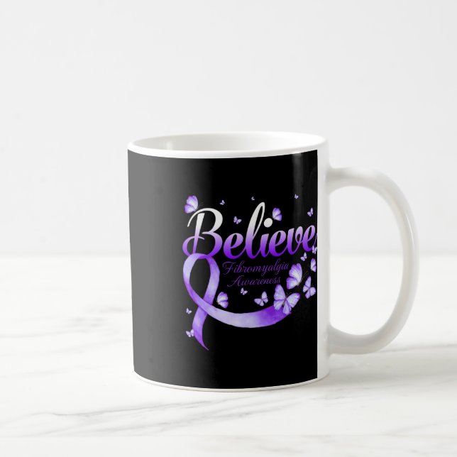 Fibromyalgia Awareness Butterfly 1  Coffee Mug (Right)